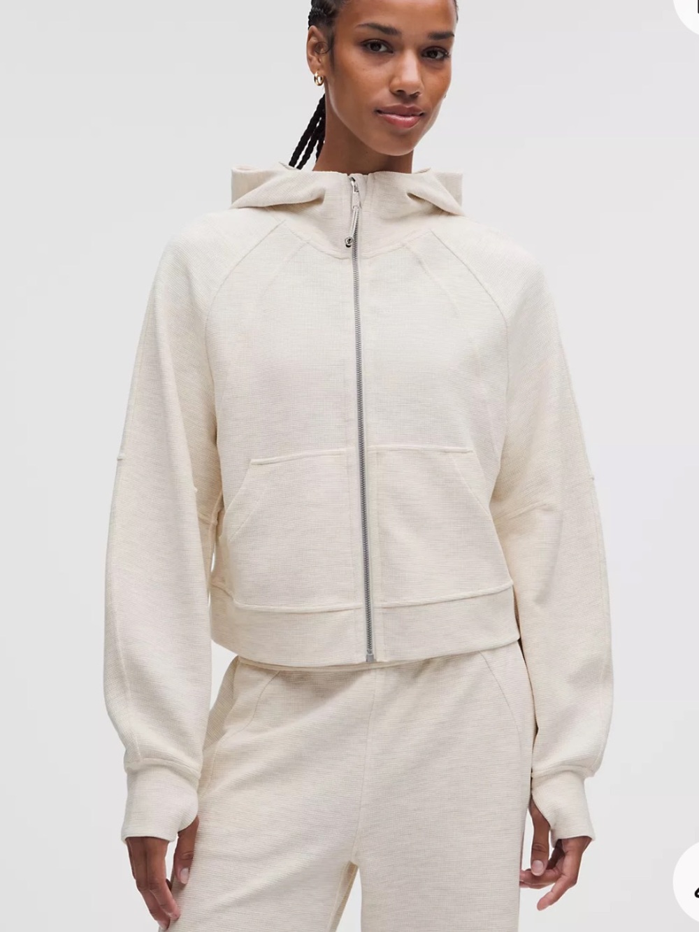 Scuba Zip-Up Hoodie Purple- Women